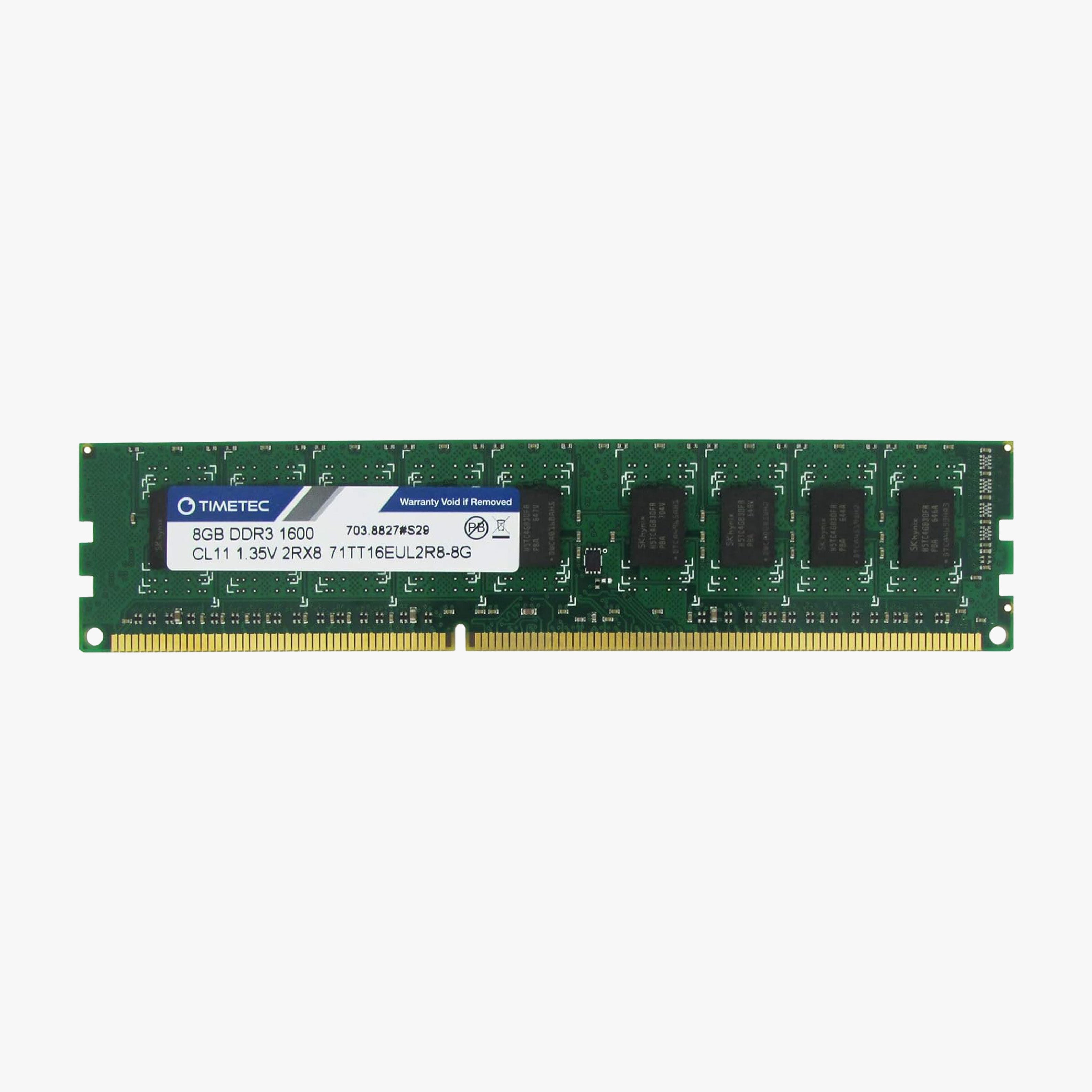 TIMETEC Hynix IC DDR3L 1600MHz 8GB Compatible for Apple  Unbuffered ECC UDIMM Server Memory